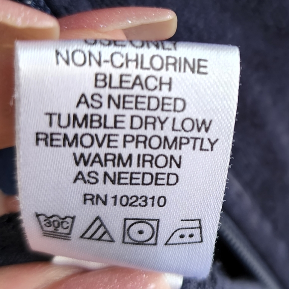 N.Y.L Navy Velour Zip Up Hoodie - Picture 12 of 12